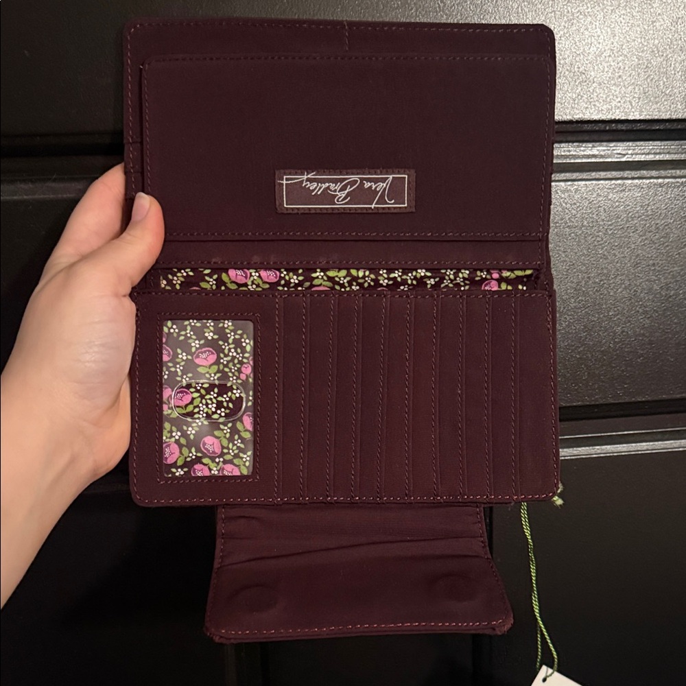 Vera Bradley Maroon Quilted Women's Wallet - Picture 5 of 5